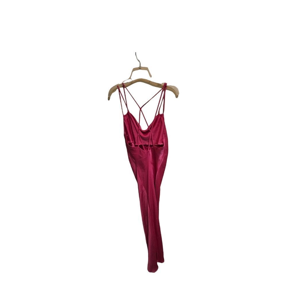 Zara Satin Slip Dress with Criss Cross Back Blogger Favorite in Pink - Picture 12 of 12